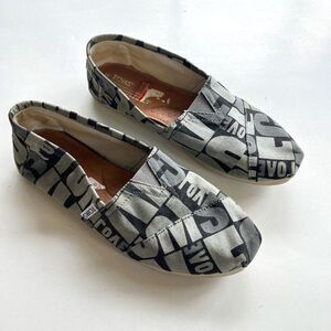 Toms Love Print Alpargata Slip On Shoes Slip On Womens Size‎ 9.5
